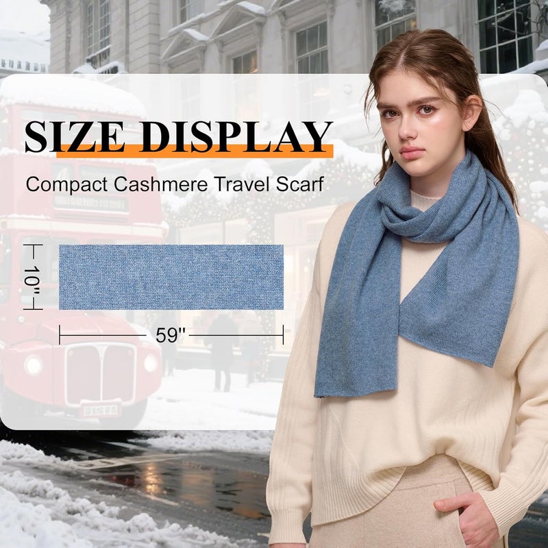 NUOHEMULE Store Luxury 100% Cashmere Scarf for Women & Men, 59''x10'' Extra Warm Winter Scarf, Blanket Scarves in Premium Gift Box - Image 4